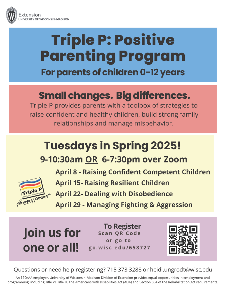 Positive Parenting Program – Triple P – Spring 2025 – Extension Ashland ...