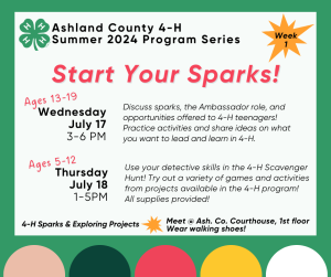 4-H Start Your Sparks! 6- Week Series Begins