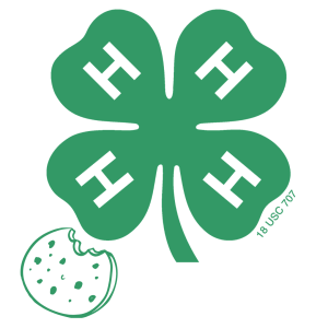 decorative - 4-H logo with cookie