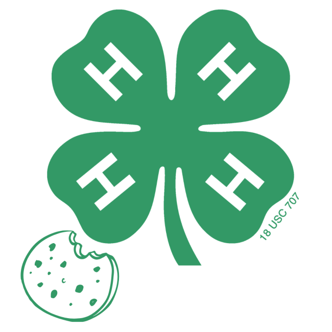 decorative - 4-H logo with cookie