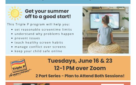Helping Children Develop Healthy Screentime Habits! Triple P two-part series