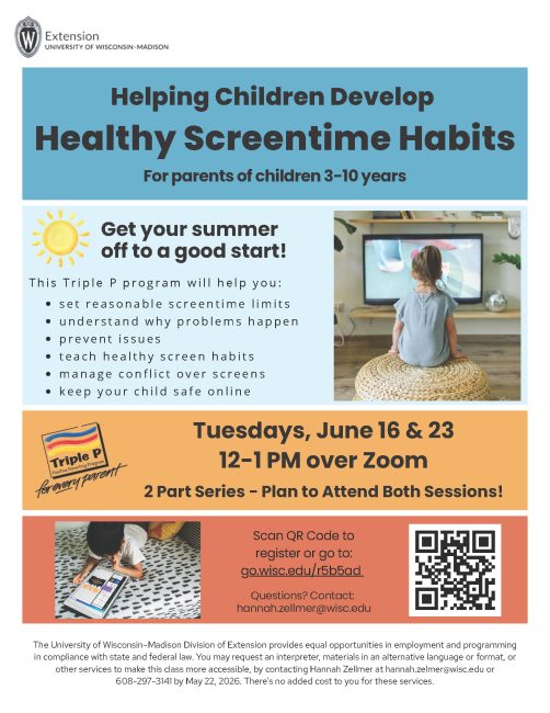 Helping Children Develop Healthy Screentime Habits! Triple P two-part series